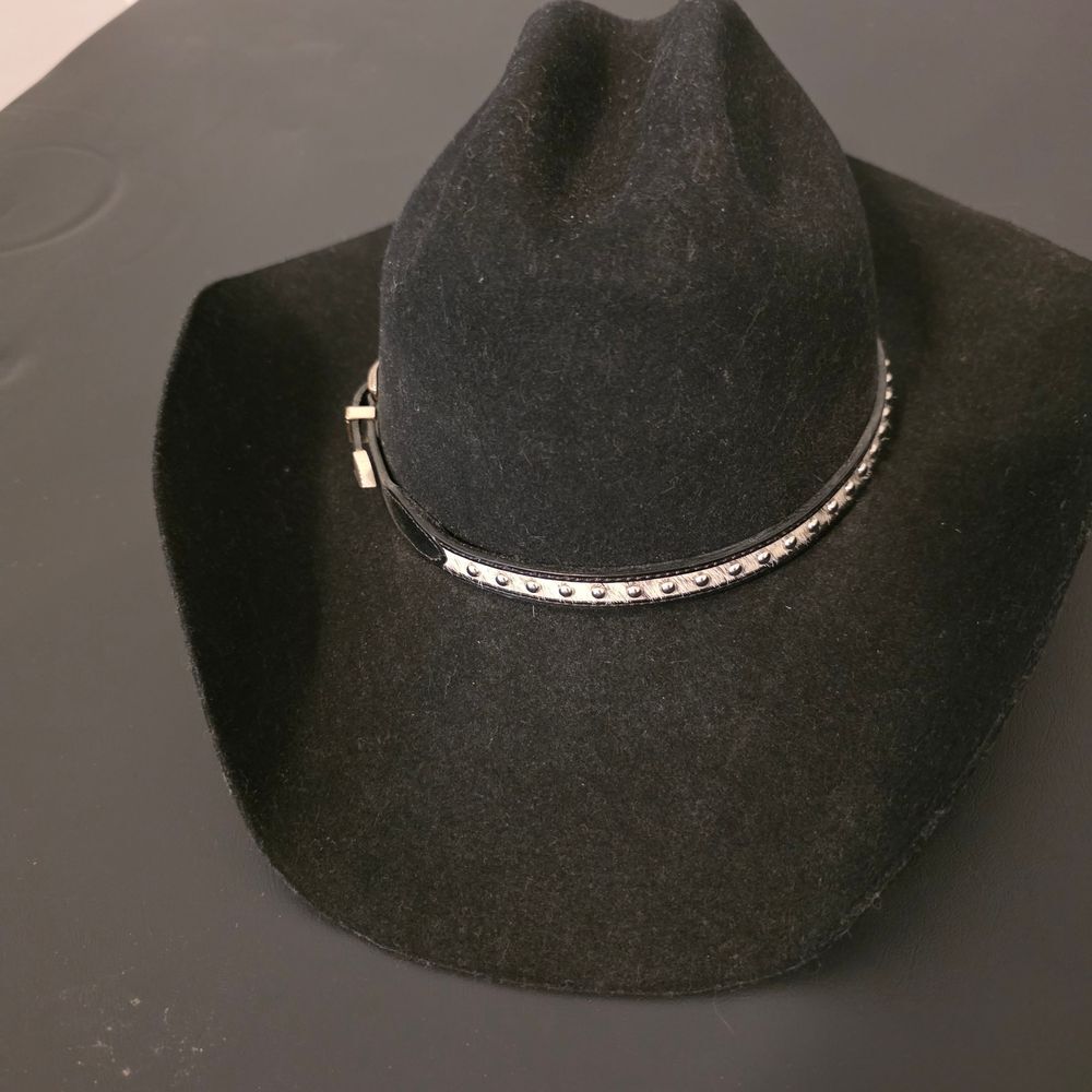 MHI Black Cowboy Hat with Silver Accents